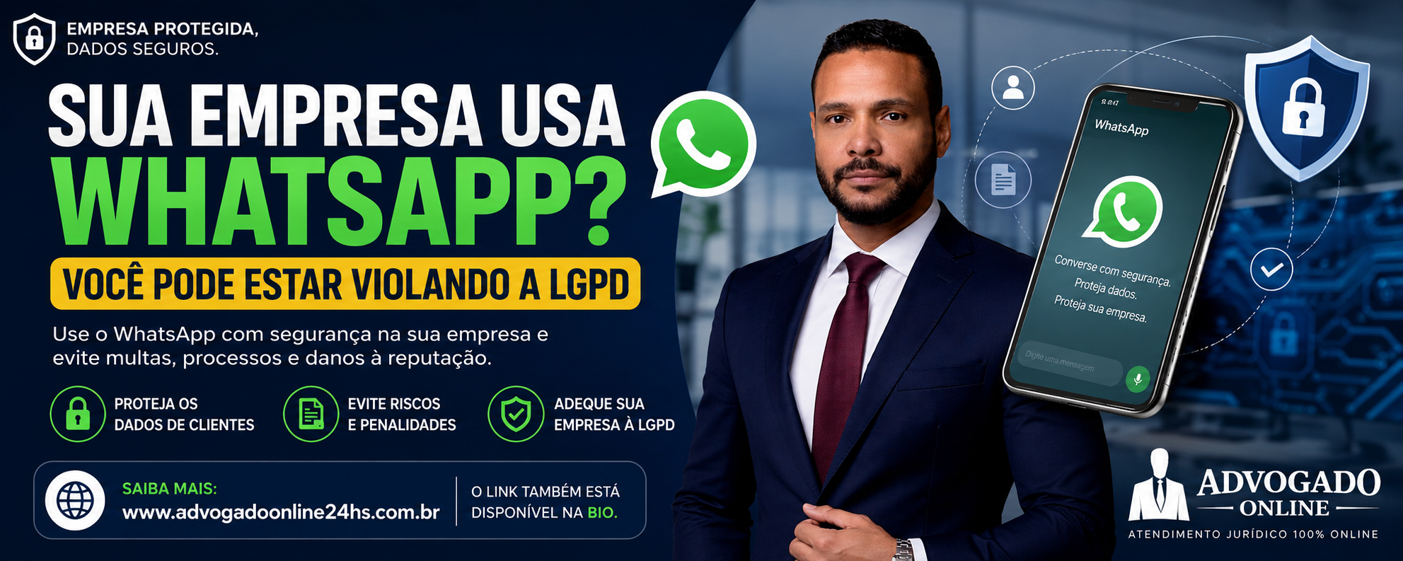 Empresa pode estar violando a LGPD ao usar WhatsApp.
